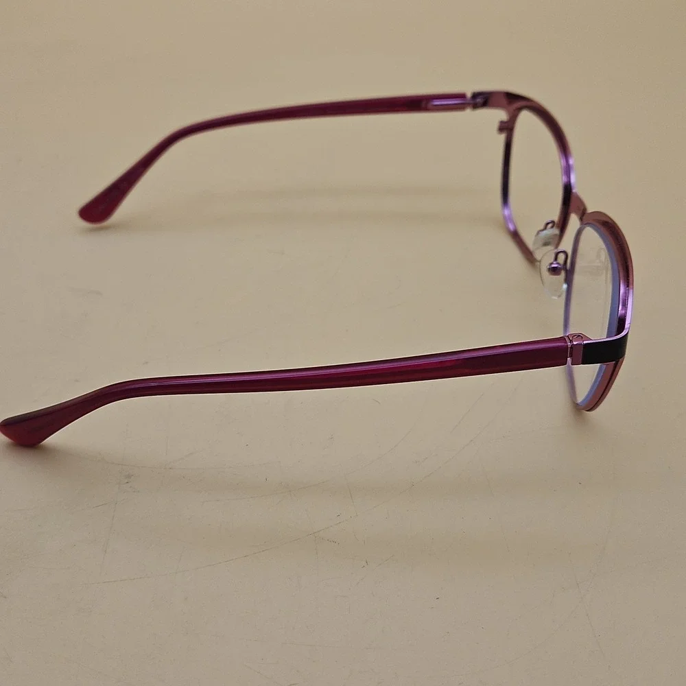 Betsey Johnson Eyeglasses Frames Only Cat Eye Pink Black Women's Glasses